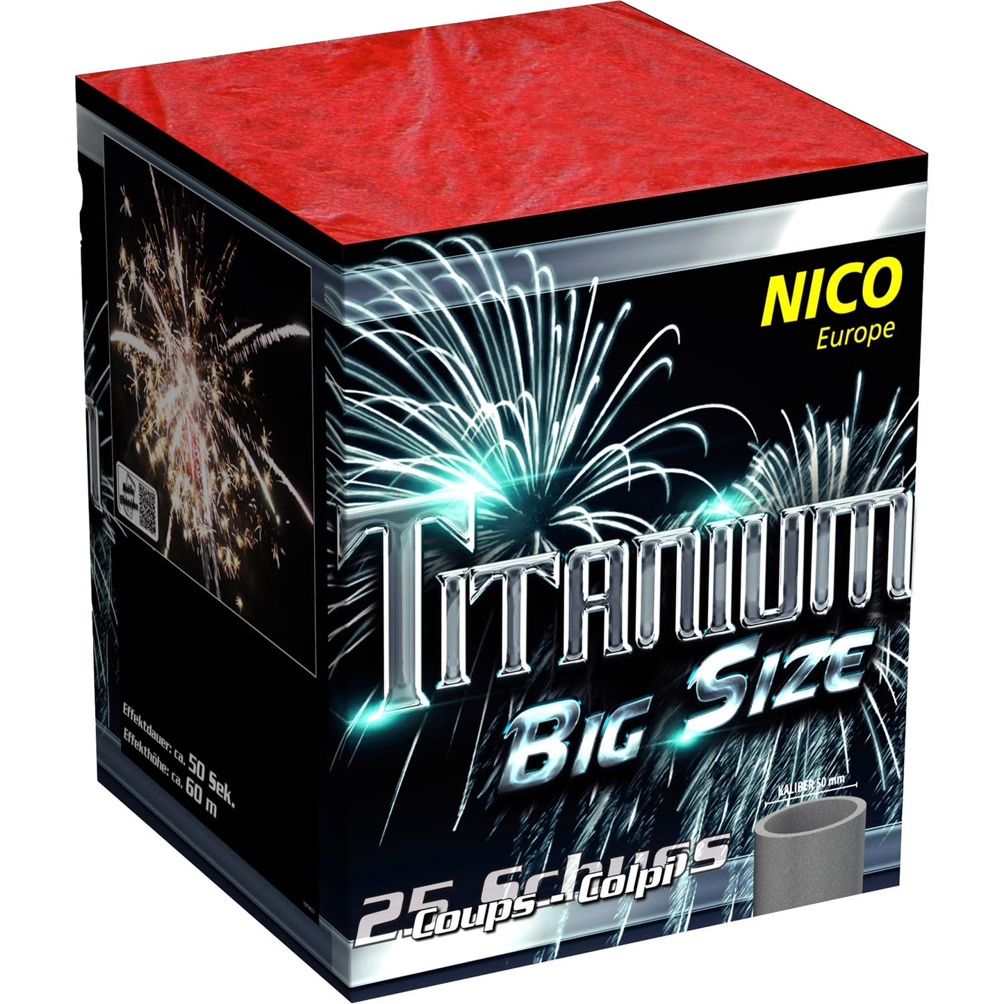 Nico Titanium Big Size, 25 Schuss 50mm