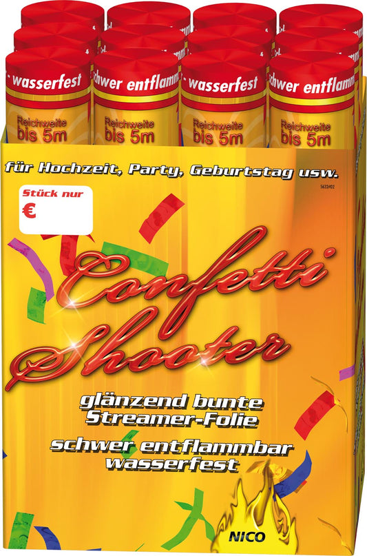 Nico Konfettishooter Metallic bunt