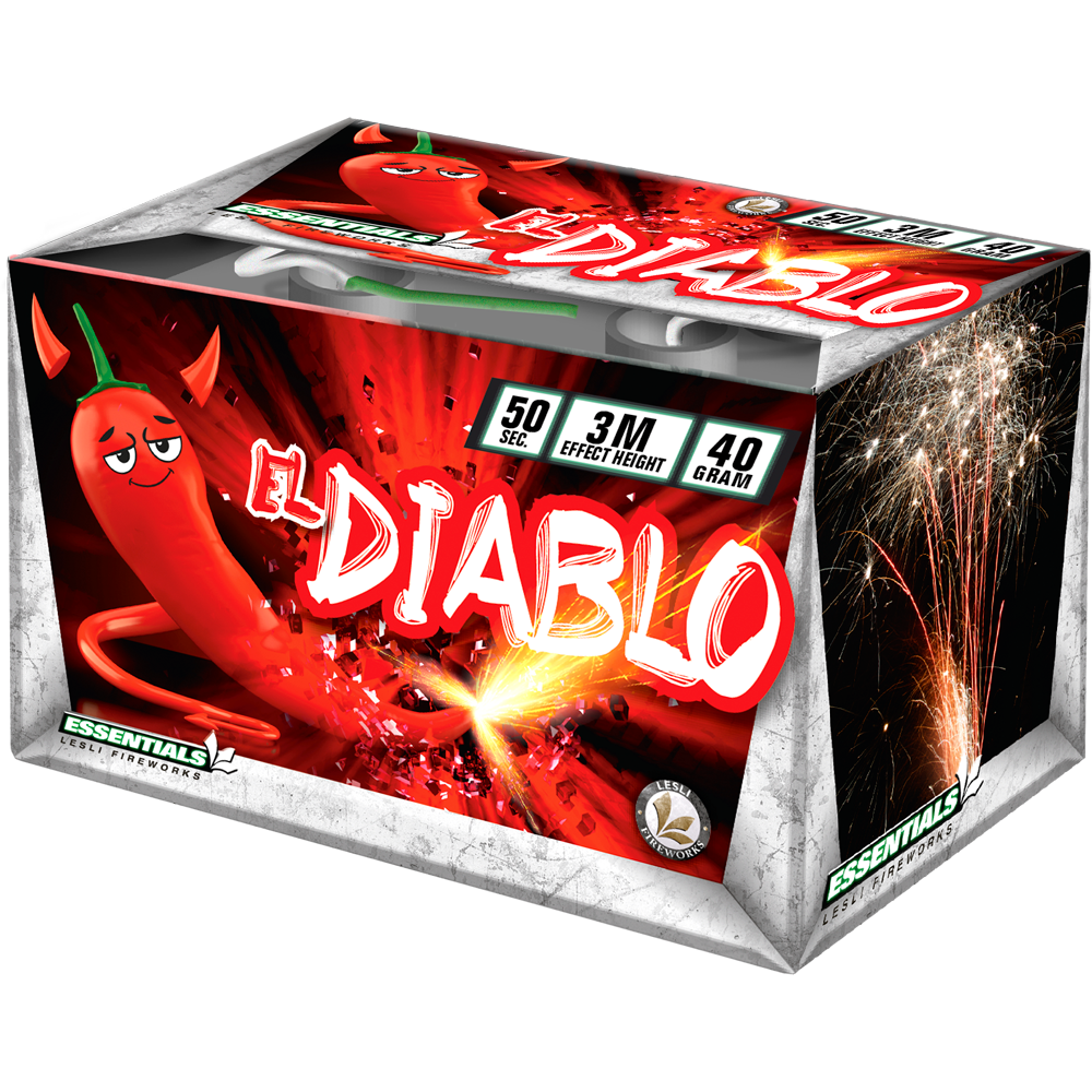 Lesli El Diablo 4er-Fontänenbatterie